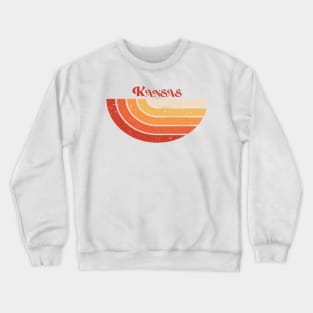 Retro style vintage kansas Crewneck Sweatshirt